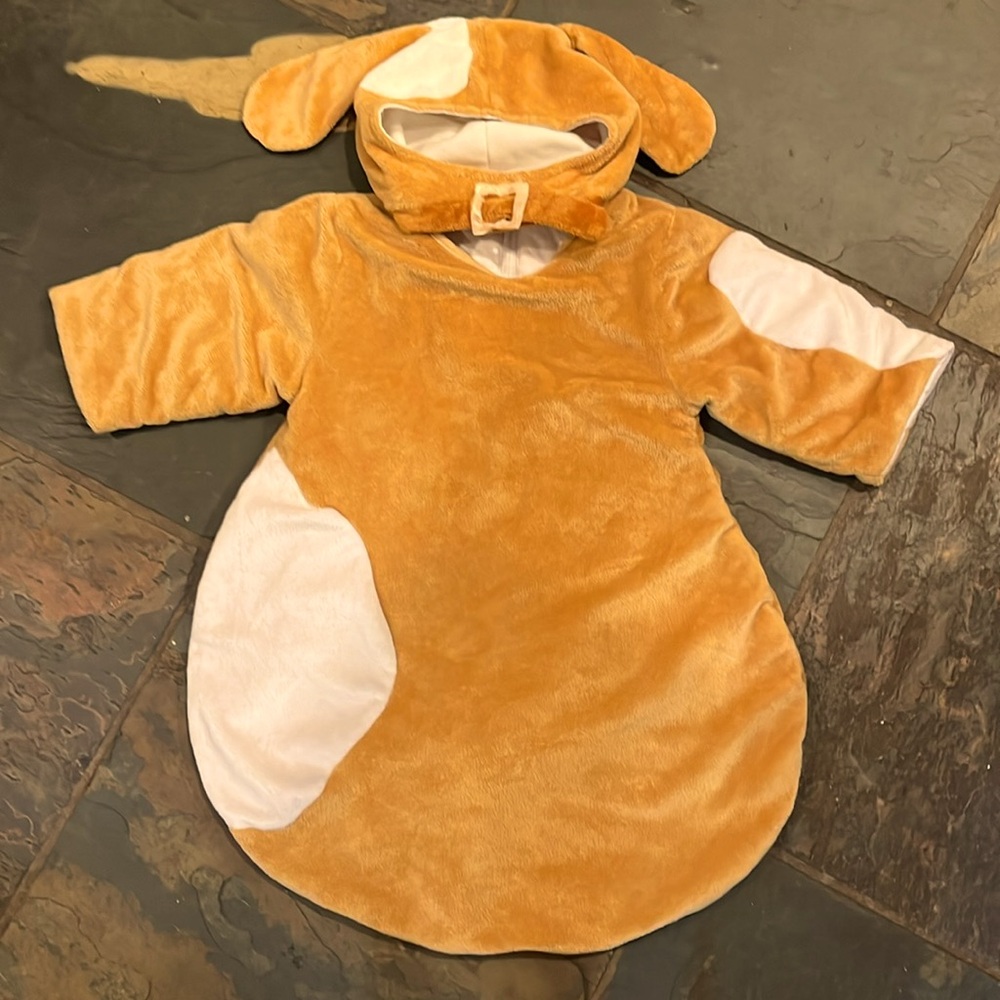 PUPPY DOG baby Costume DLEEP SACK AND FLOPPY DOG EARS HAT up to 6 months warm!!